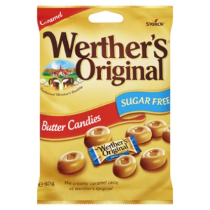 Picture of Bags Werthers Toffee  80g Sugar Free x18